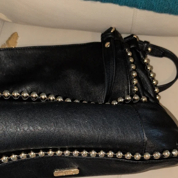 Jessica Simpson Black Studded Shoulder Bag - Picture 10 of 13